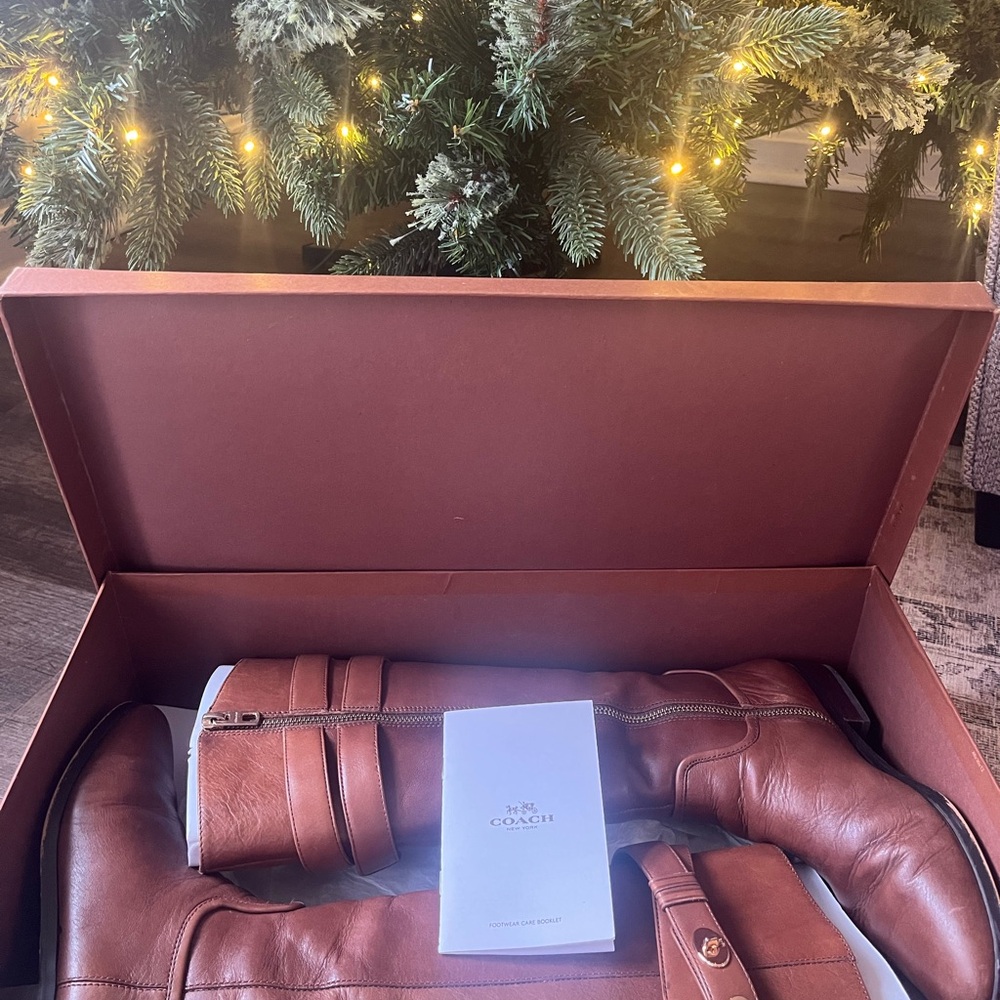 Coach Brown Leather Boots